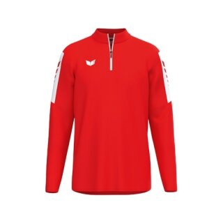 Erima Sport Long Sleeve Shirt Intro Training Top (Half-Zip, durable functional material) red men's