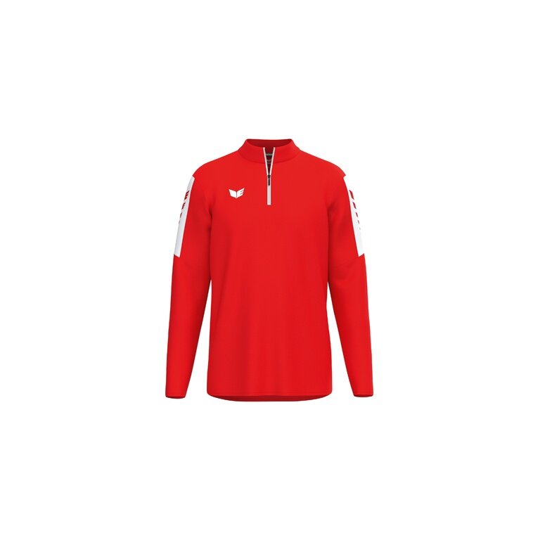 Erima Sport Long Sleeve Shirt Intro Training Top (Half-Zip, durable functional material) red men's
