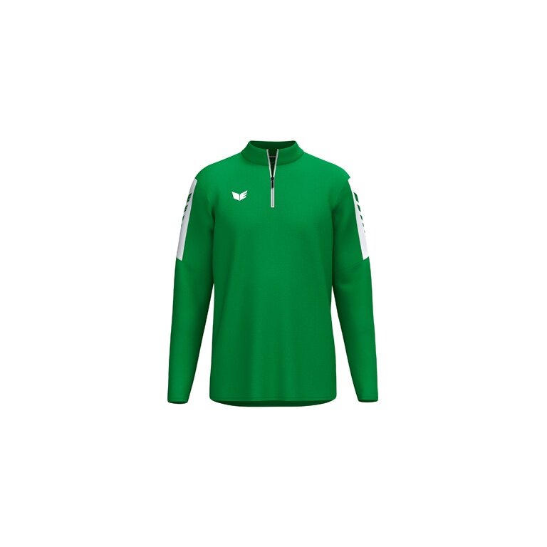 Erima Sport Long Sleeve Shirt Intro Training Top (Half-Zip, durable functional material) green men's