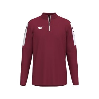 Erima Sport Long Sleeve Shirt Intro Training Top (Half-Zip, durable functional material) burgundy men