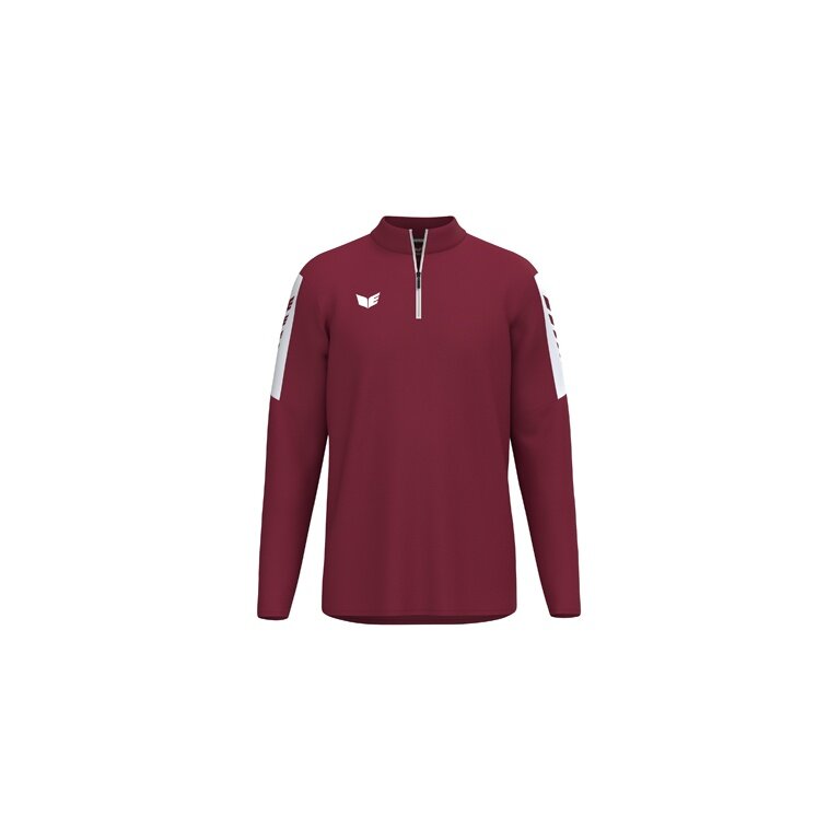 Erima Sport Long Sleeve Shirt Intro Training Top (Half-Zip, durable functional material) burgundy men