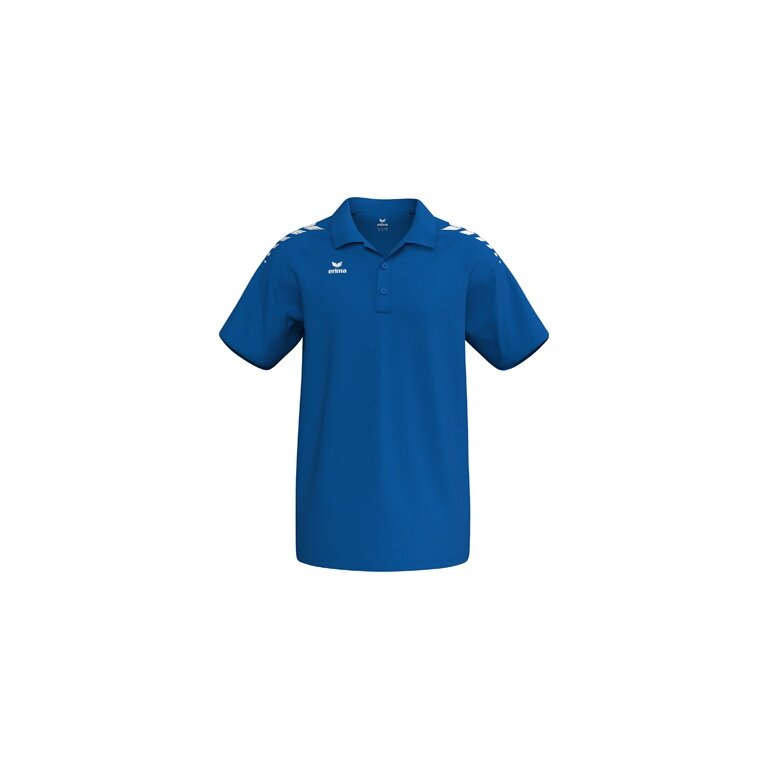 Erima Sport Polo CMPT Wings (cotton blend, comfortable fit) royal blue/white men's