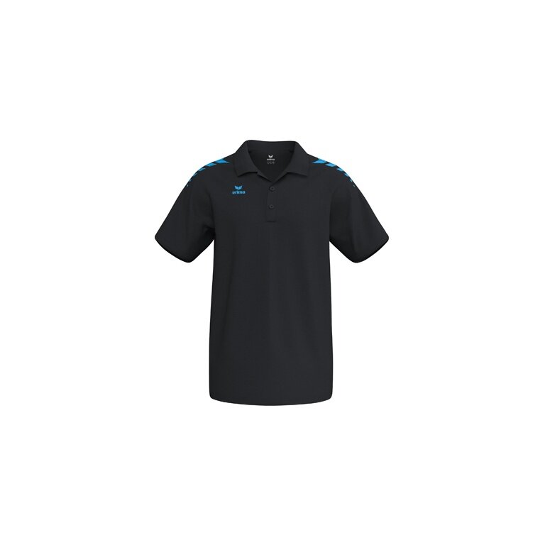 Erima Sport Polo CMPT Wings (cotton blend, comfortable fit) black/curacao blue men's