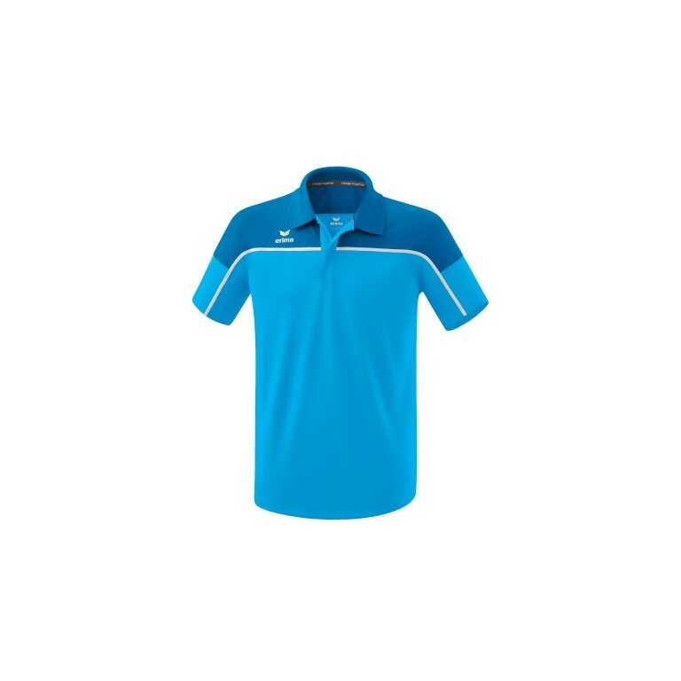 Erima Sport Polo Change (100% recycled Polyester, fast-drying functional material) curacao blue Men