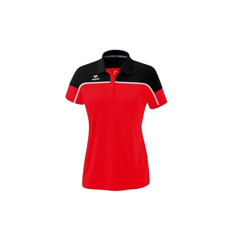 Erima Sport Polo Change (100% recycled Polyester, quick-drying functional material) red/black Women