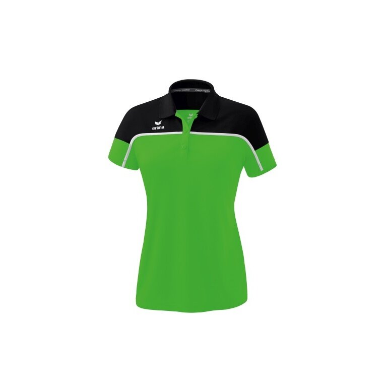 Erima Sport Polo Change (100% recycled Polyester, quick-drying functional material) green/black Women