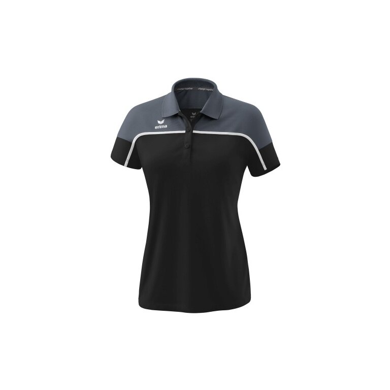 Erima Sport Polo Change (100% recycled Polyester, quick-drying functional material) black/grey Women