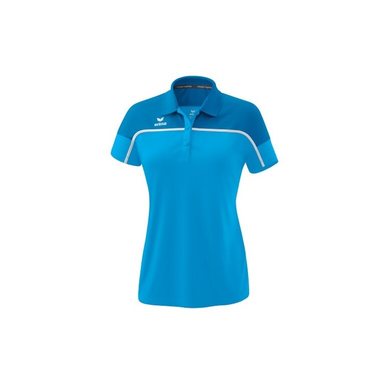 Erima Sport Polo Change (100% recycled Polyester, quick-drying functional material) curacao blue Women