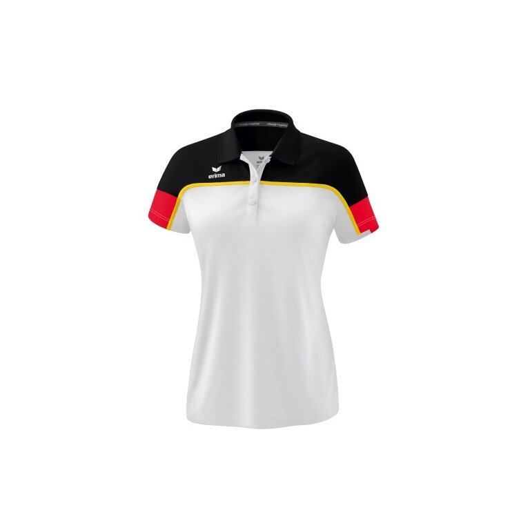 Erima Sport Polo Change (100% recycled Polyester, quick-drying functional material) white/black/red Women