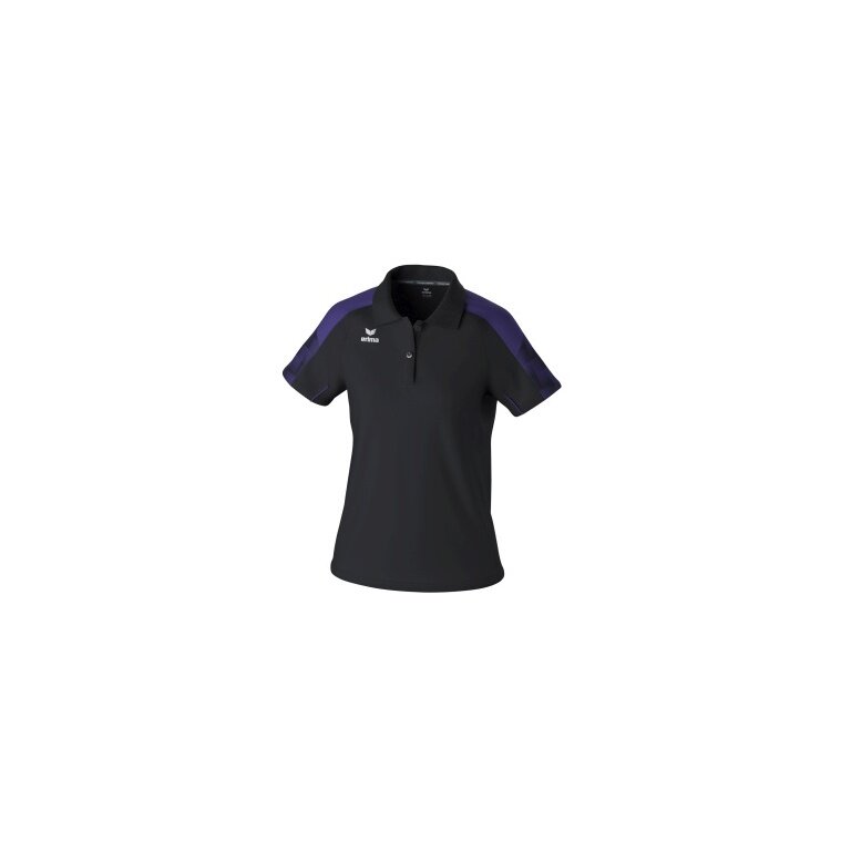 Erima Sport Polo Evo Star (100% recycled Polyester) black/purple ladies