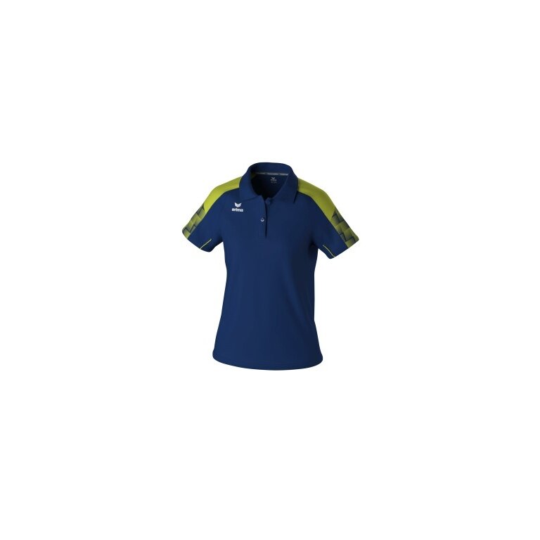 Erima Sport Polo Evo Star (100% recycled Polyester) navy blue/lime green Ladies