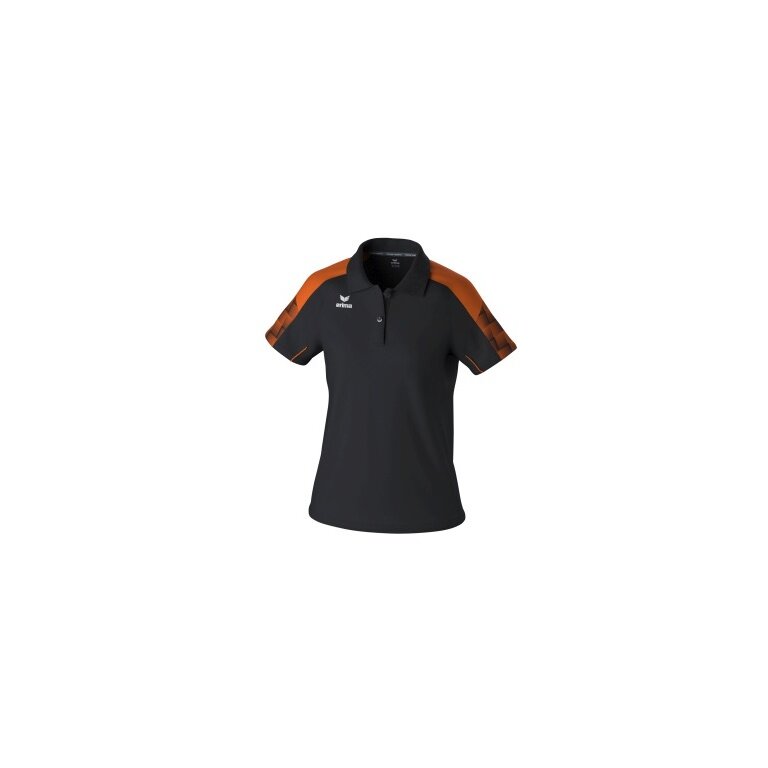 Erima Sport Polo Evo Star (100% recycled Polyester) black/orange ladies