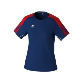 Erima Sport Shirt Evo Star (100% recycled polyester, lightweight) navy blue/red Ladies