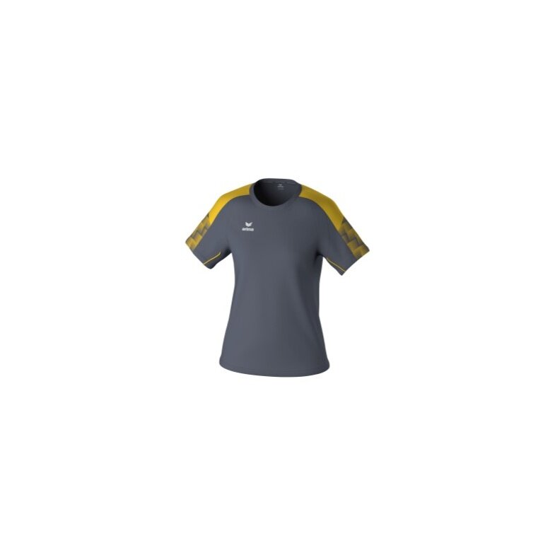 Erima Sport Shirt Evo Star (100% recycled polyester, lightweight) grey/yellow Ladies