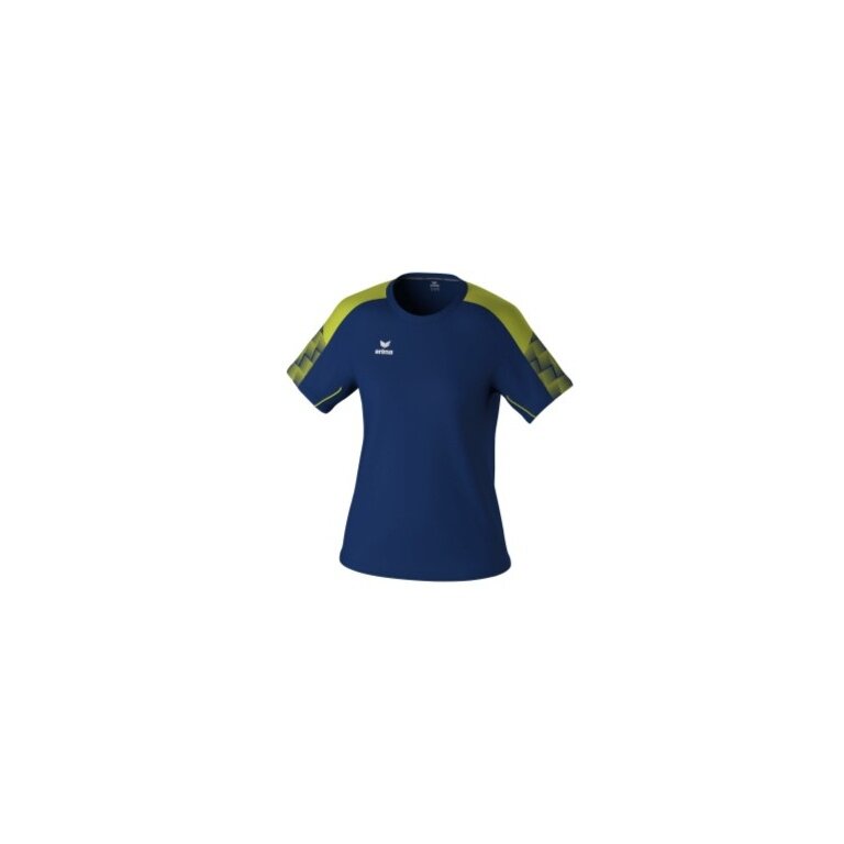 Erima Sport Shirt Evo Star (100% recycled polyester, lightweight) navy blue/lime green Ladies