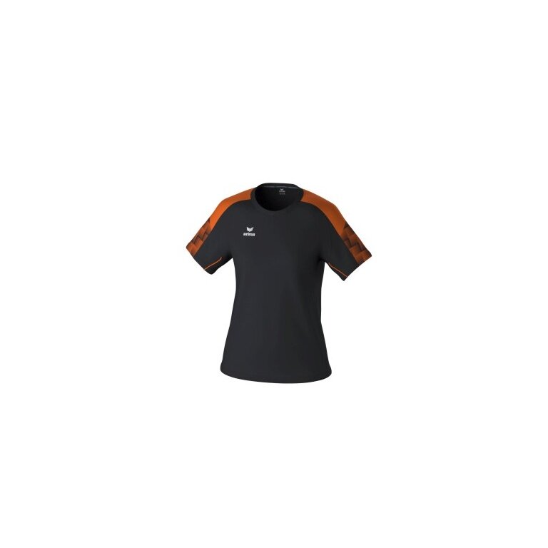 Erima Sport Shirt Evo Star (100% recycled polyester, lightweight) black/orange Ladies