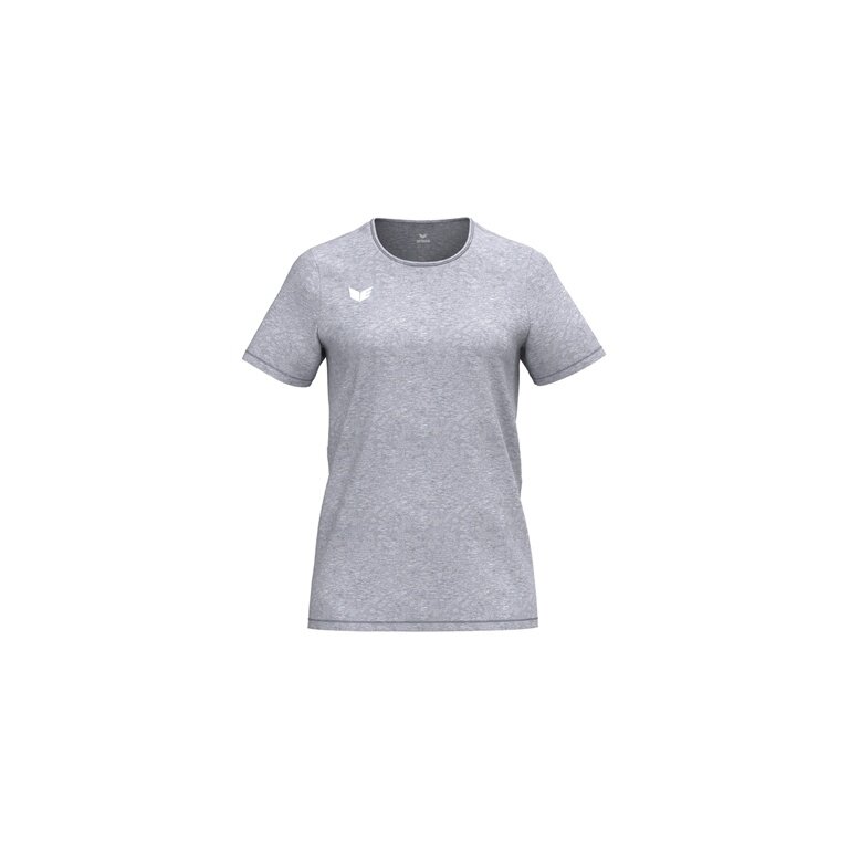 Erima Sport Shirt Intro Function (100% recycled Polyester, lightweight, quick-drying) melange grey Ladies