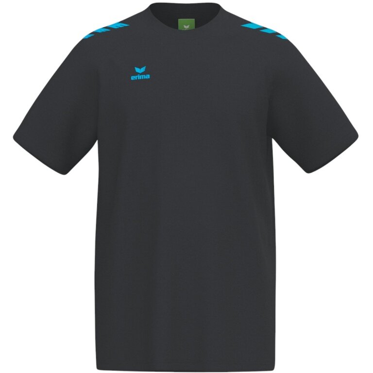 Erima Sport T-shirt CMPT 3 Wings (mixed fabric, quick-drying) black/curacao blue men's
