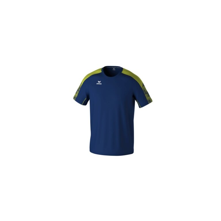 Erima Sport T-shirt Evo Star (100% recycled Polyester, lightweight) navy blue/lime green Kids