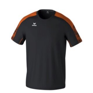 Erima Sport T-shirt Evo Star (100% recycled polyester, lightweight) black/orange men's