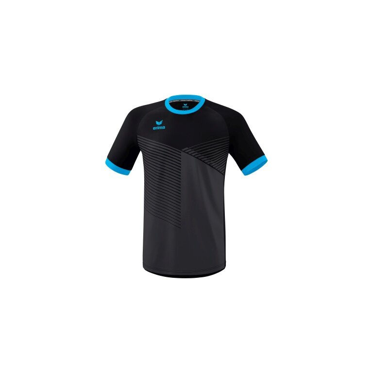 Erima Sport T-shirt Mantua Jersey (100% Polyester, durable) black/curacao blue Men