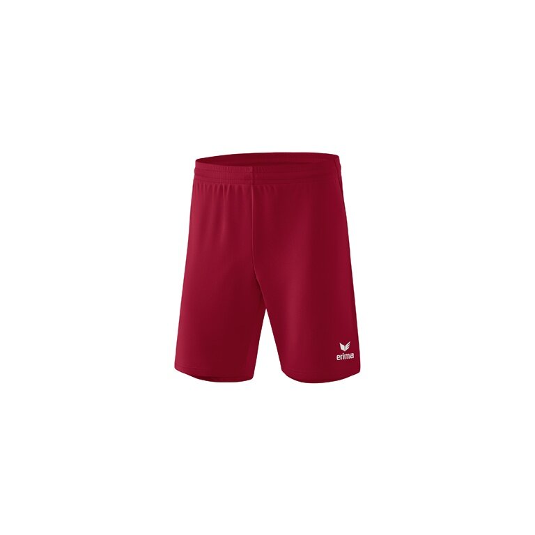 Erima Rio 2.0 Short Sports Trousers (100% Polyester, lightweight, elastic material) short burgundy men