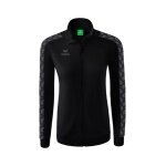Erima Team Essential Tracktop Sports Jacket - comfortable, ribbed cuffs, side pockets - black/grey Women
