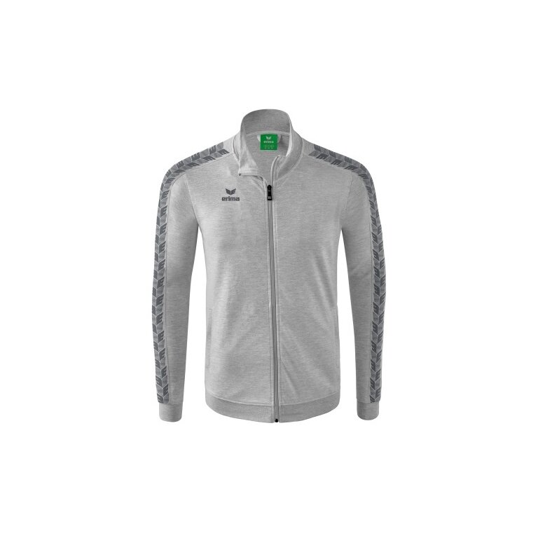 Erima Team Essential Tracktop Sport Jacket - comfortable, ribbed cuffs, side pockets light grey/dark grey Boys
