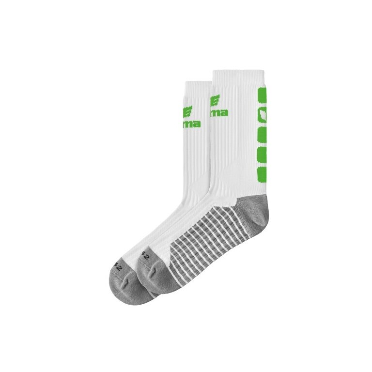 Erima Sportsocke Crew 5-Cubes white/green- 1 pair