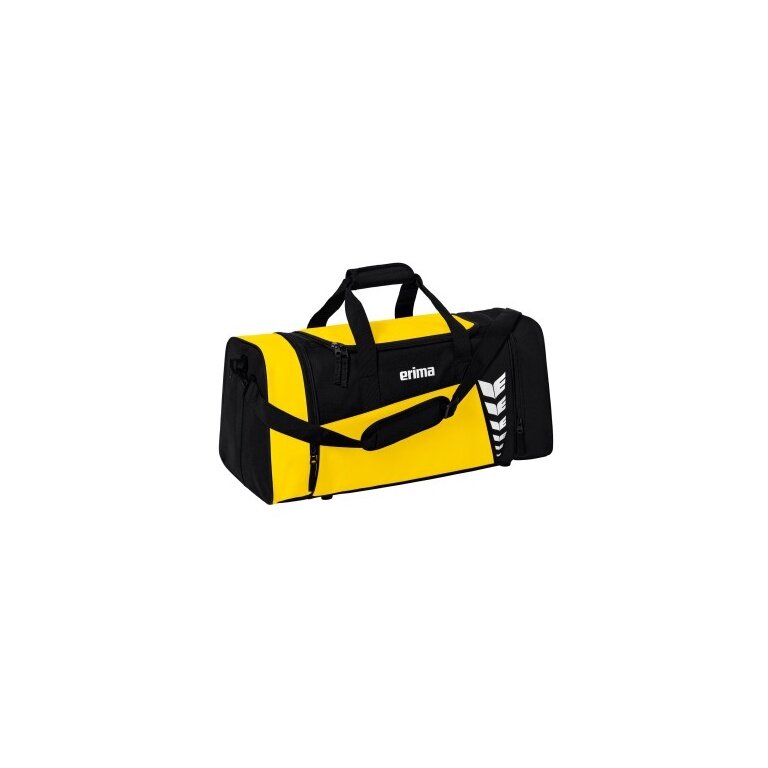 Erima sports bag Six Wings (Size M - 49.5 litres) yellow/black 61x29x28cm