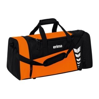 Erima sports bag Six Wings (Size M - 49.5 litres) orange/black 61x29x28cm