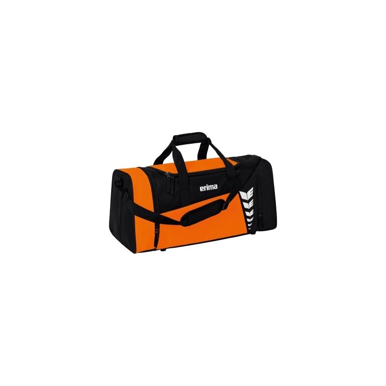 Erima sports bag Six Wings (Size M - 49.5 litres) orange/black 61x29x28cm