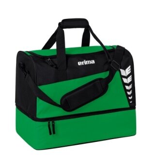 Erima sports bag Six Wings with bottom compartment (size L - 94.5 liters) emerald green/black 60x35x45cm