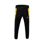Erima Training Pants Six Wings Worker long (100% Polyester, sporty fit) black/yellow Men