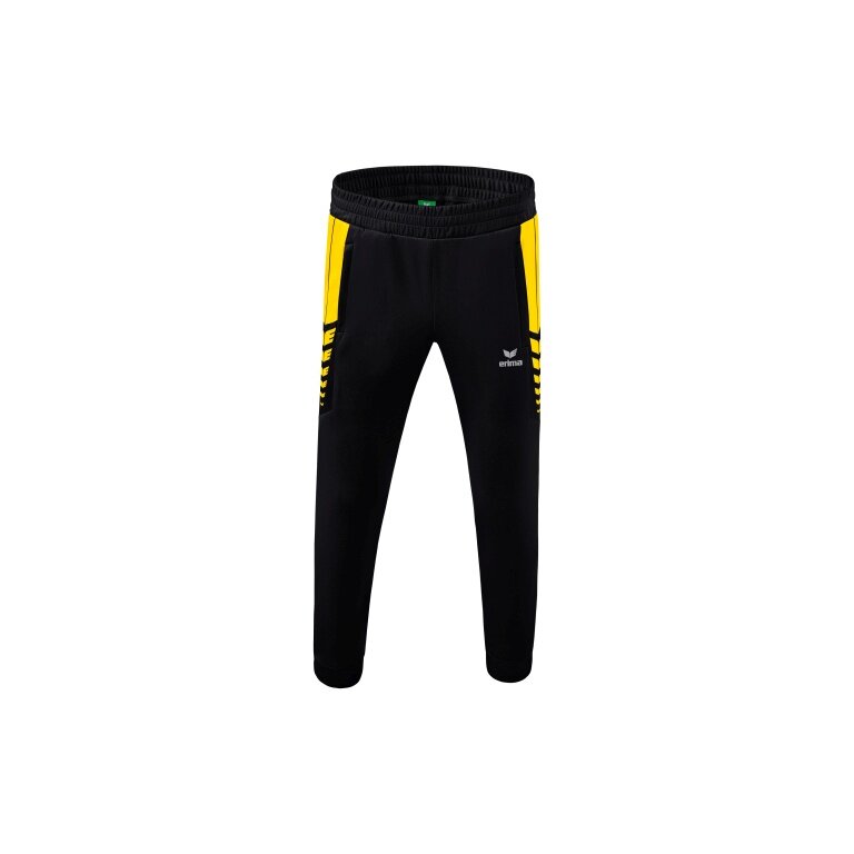 Erima Training Pants Six Wings Worker long (100% Polyester, sporty fit) black/yellow Boys