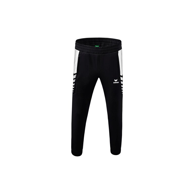 Erima Training Pants Six Wings Worker long (100% Polyester, sporty fit) black/white Men