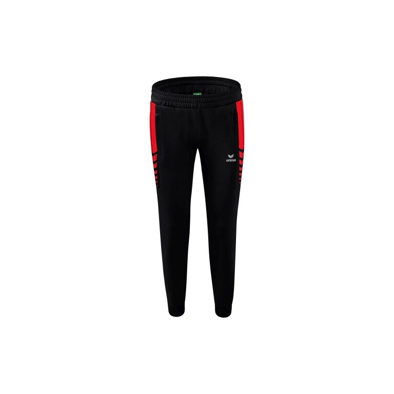 Erima Training Pants Six Wings Worker long (100% Polyester, sporty fit) black/red Women