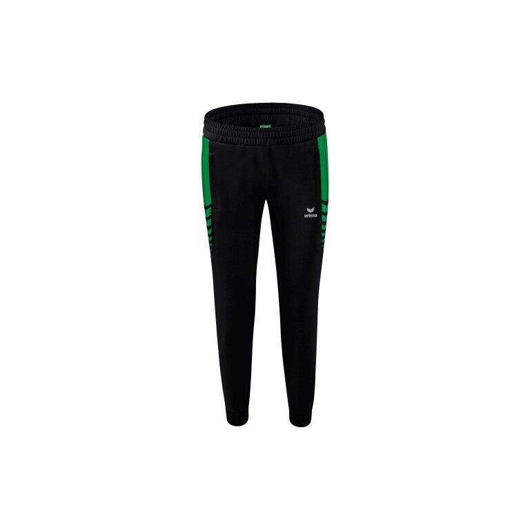 Erima Training Pants Six Wings Worker long (100% Polyester, sporty fit) black/emerald Women