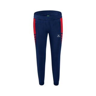 Erima Training Pants Six Wings Worker long (100% Polyester, sporty fit) navy blue/red Women