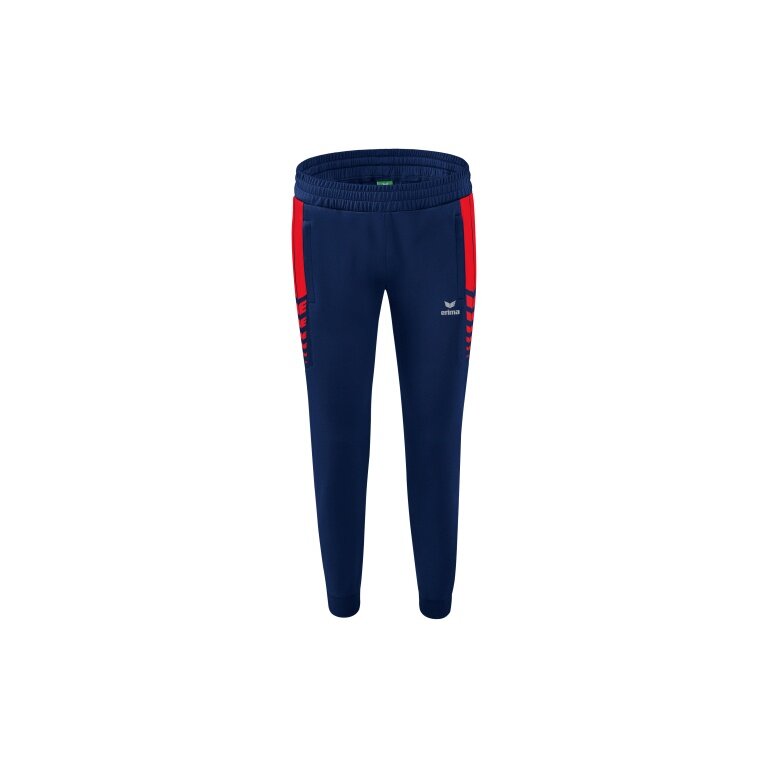 Erima Training Pants Six Wings Worker long (100% Polyester, sporty fit) navy blue/red Women