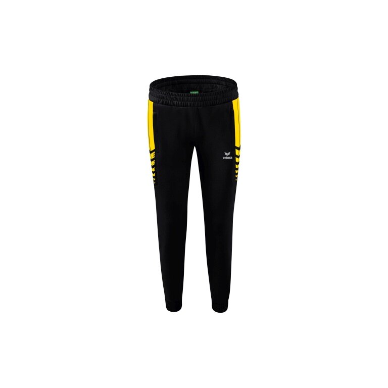 Erima Training Pants Six Wings Worker long (100% Polyester, sporty fit) black/yellow Women