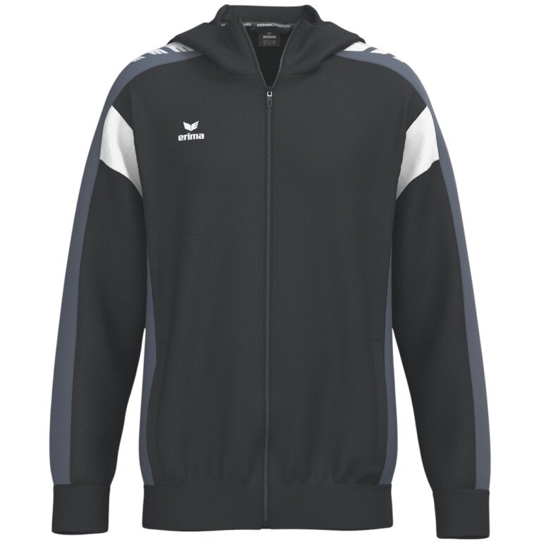 Erima Celebrate 125 Training Jacket with Hood (breathable, 100% polyester) black/grey children