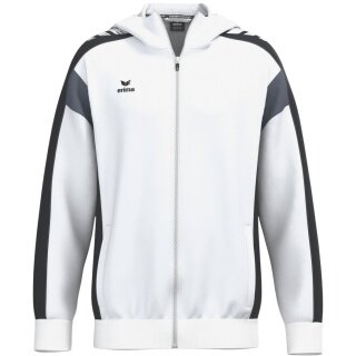 Erima Celebrate 125 Training Jacket with Hood (breathable, 100% polyester) white/black men's