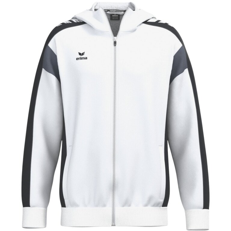 Erima Celebrate 125 Training Jacket with Hood (breathable, 100% polyester) white/black children