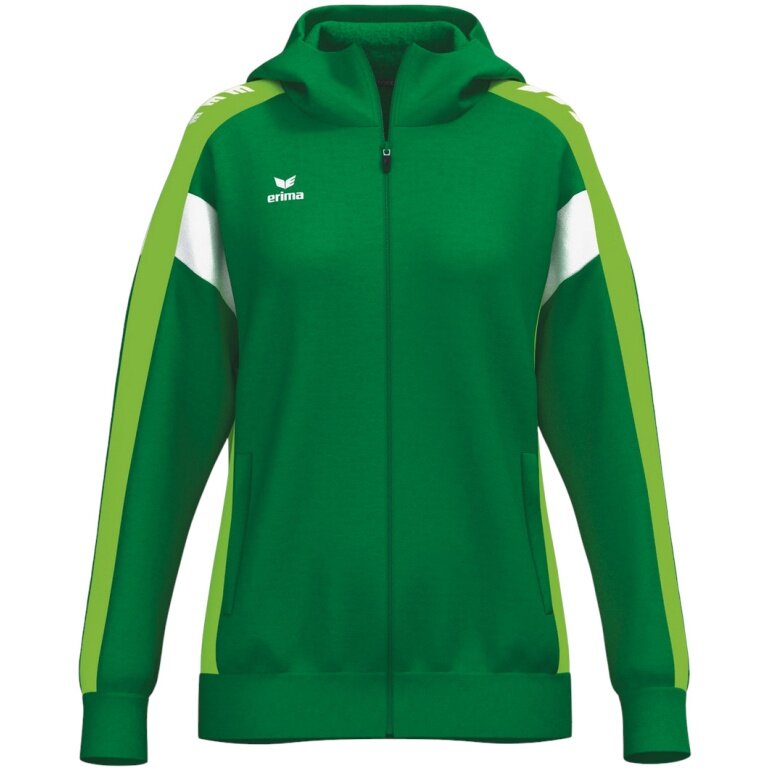 Erima Celebrate 125 Training Jacket with Hood (breathable, 100% polyester) dark green ladies