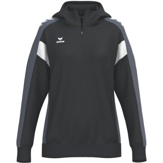 Erima Celebrate 125 Training Jacket with Hood (breathable, 100% polyester) black/grey ladies
