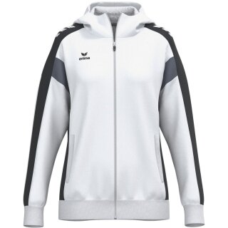 Erima Celebrate 125 Training Jacket with Hood (breathable, 100% polyester) white/black ladies