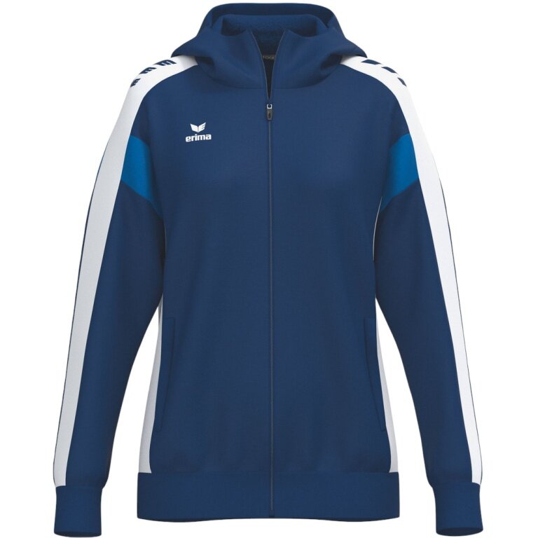 Erima Celebrate 125 Training Jacket with Hood (breathable, 100% polyester) navy blue/white ladies