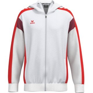 Erima Celebrate 125 Training Jacket with Hood (breathable, 100% polyester) white/red men's