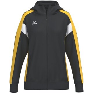 Erima Celebrate 125 Training Jacket with Hood (breathable, 100% polyester) black/yellow ladies